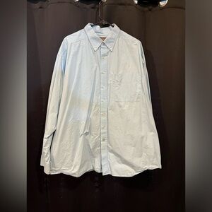 Ariat MEN’S Button Up Long Sleeve Shirt Size XXL Blue & White